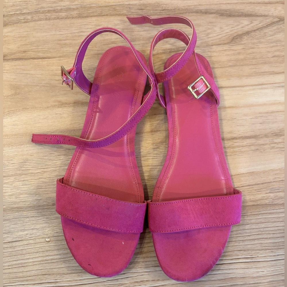 JCrew factory magenta pink ankle strap sandals size 9 women